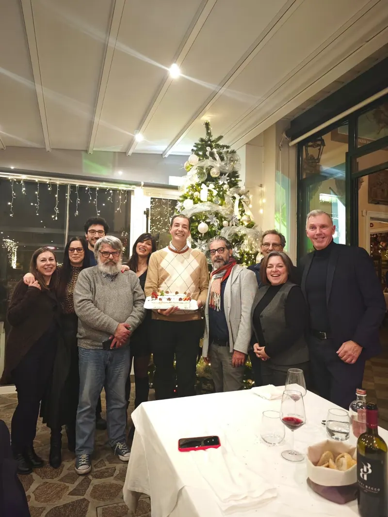 Francesco Sguotti a una cena aziendale