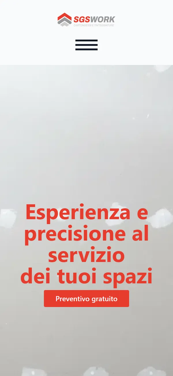 La home page di SGS Work vista da telefono